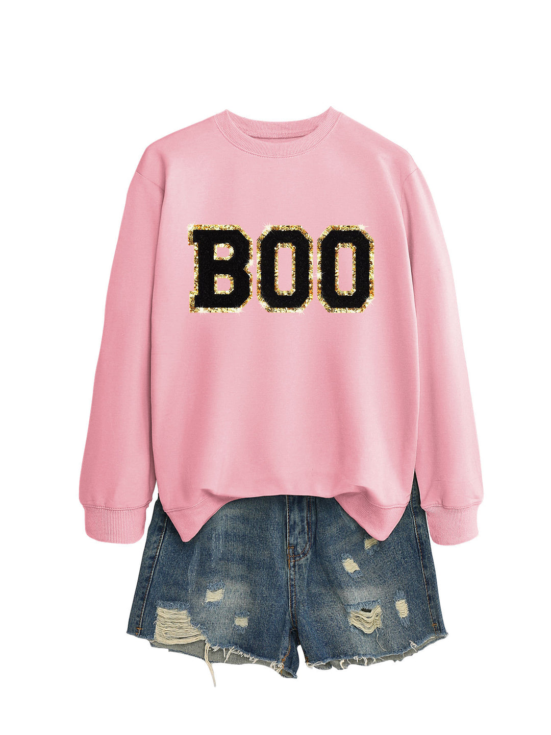 Dams sweatshirt med glittrande tryck Mirla-Eva Jonsson