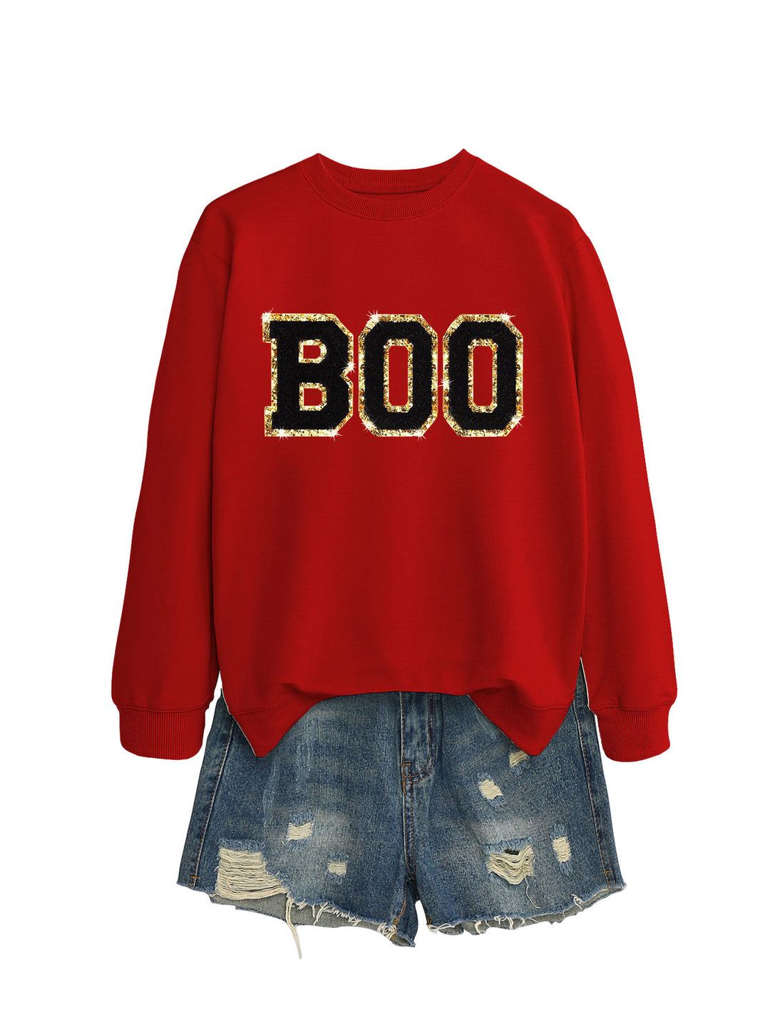 Dams sweatshirt med glittrande tryck Mirla-Eva Jonsson