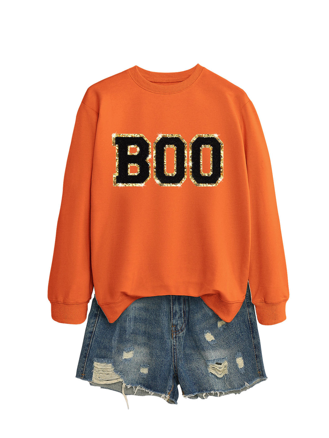 Dams sweatshirt med glittrande tryck Mirla-Eva Jonsson