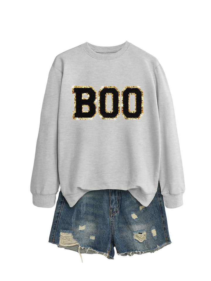 Dams sweatshirt med glittrande tryck Mirla-Eva Jonsson