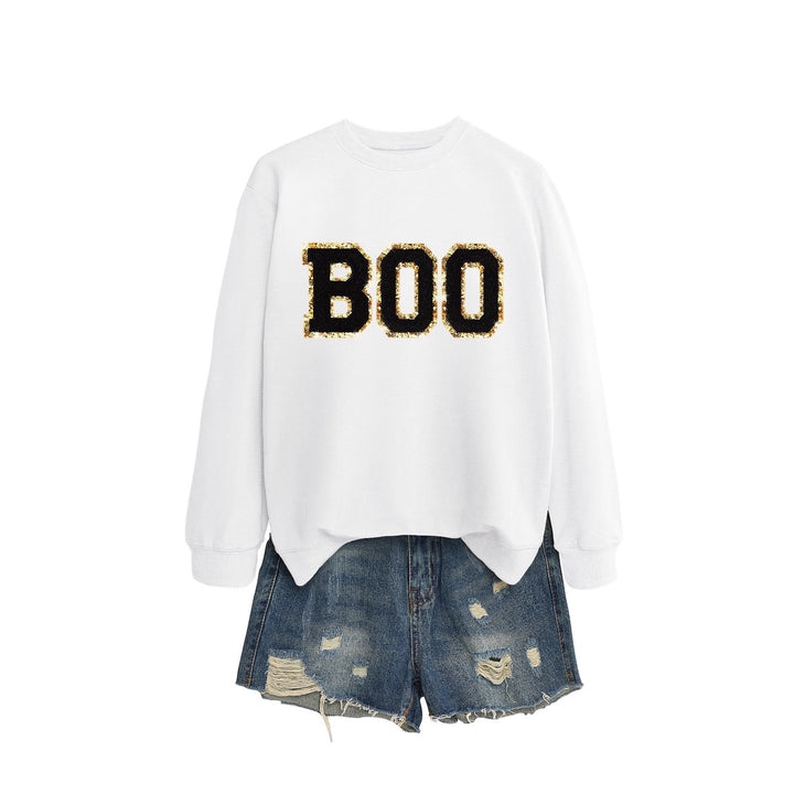Dams sweatshirt med glittrande tryck Mirla-Eva Jonsson