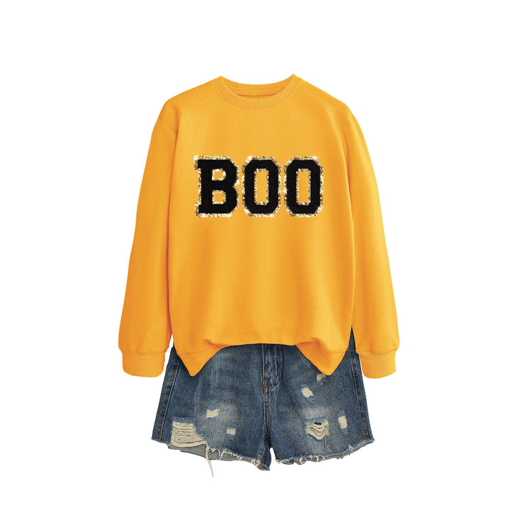 Dams sweatshirt med glittrande tryck Mirla-Eva Jonsson