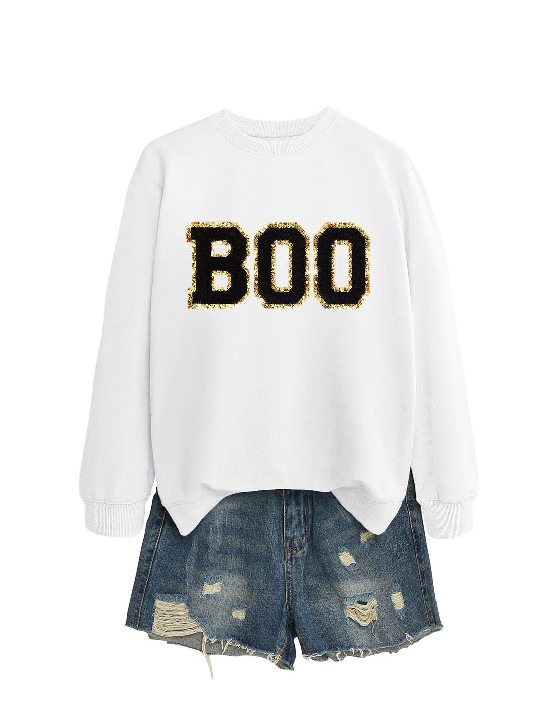 Dams sweatshirt med glittrande tryck Mirla-Eva Jonsson