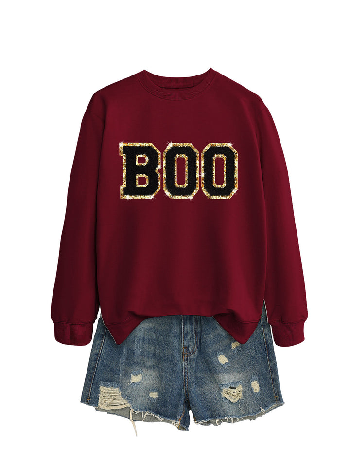 Dams sweatshirt med glittrande tryck Mirla-Eva Jonsson