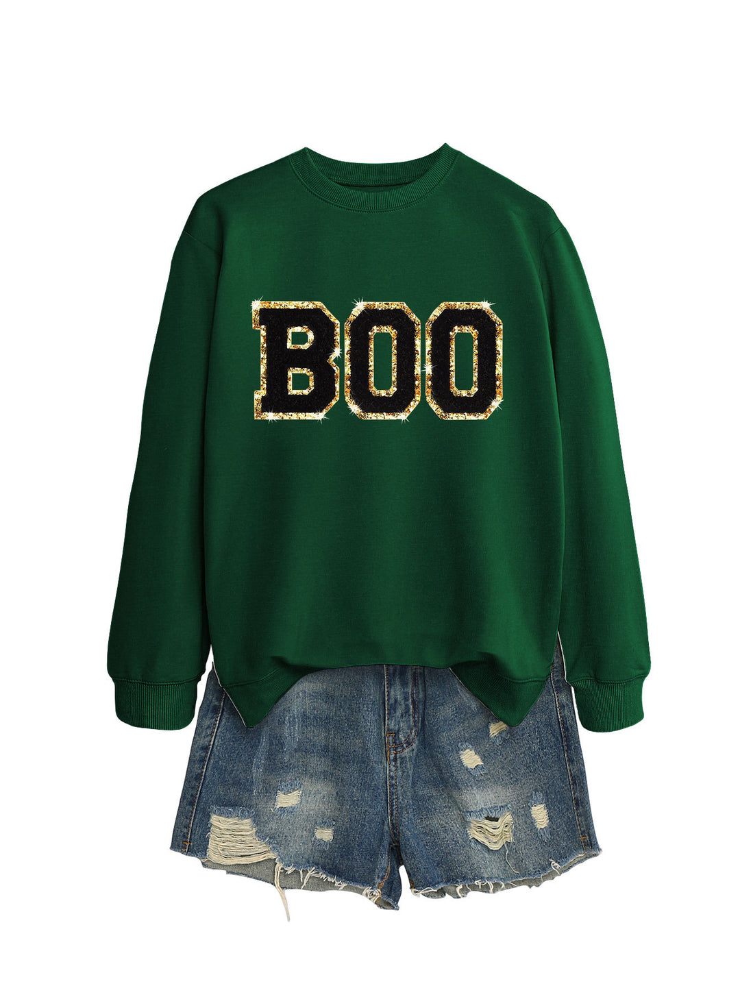 Dams sweatshirt med glittrande tryck Mirla-Eva Jonsson
