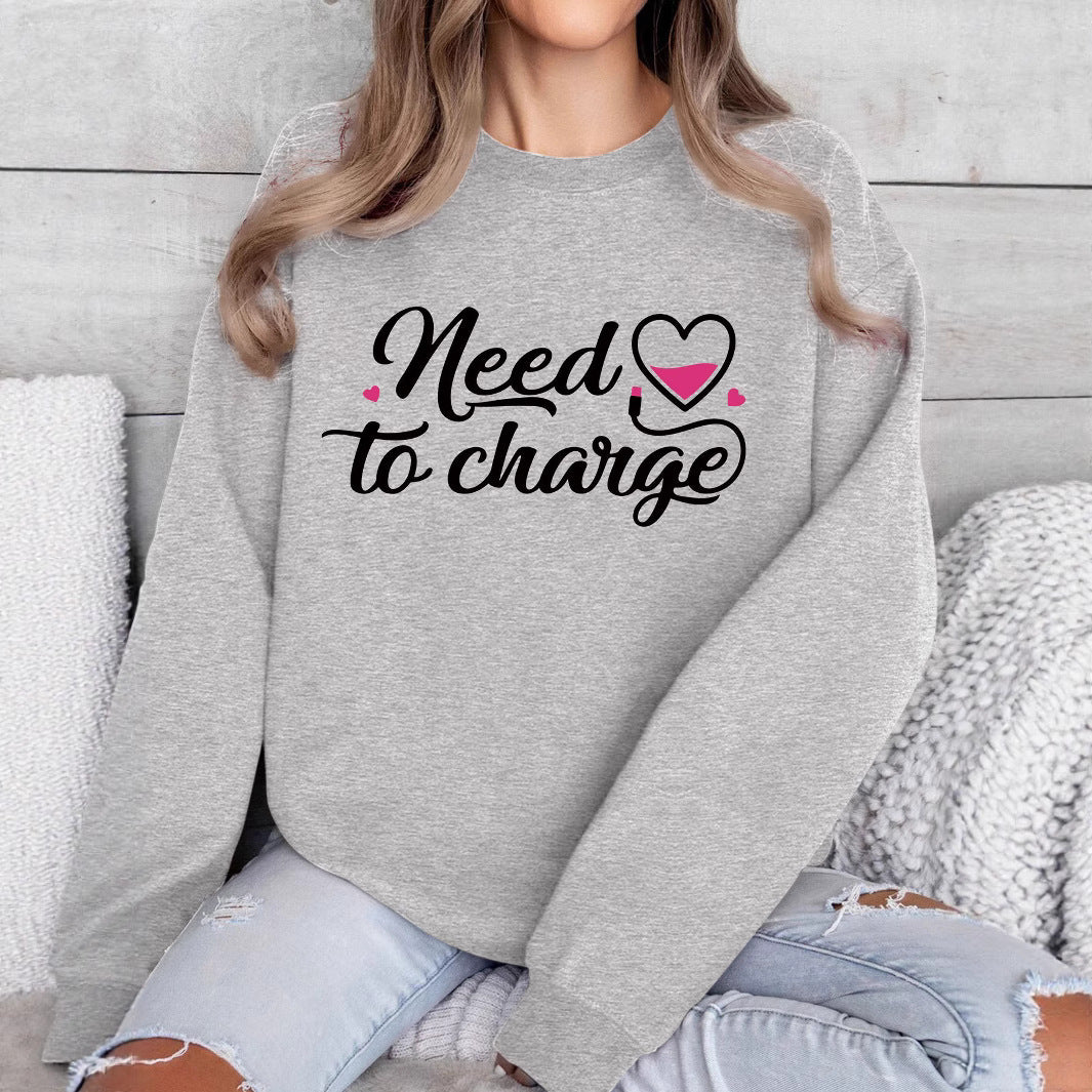 Dams sweatshirt med inspirerande hjärta citat och avslappnad passform Mirla-Eva Jonsson