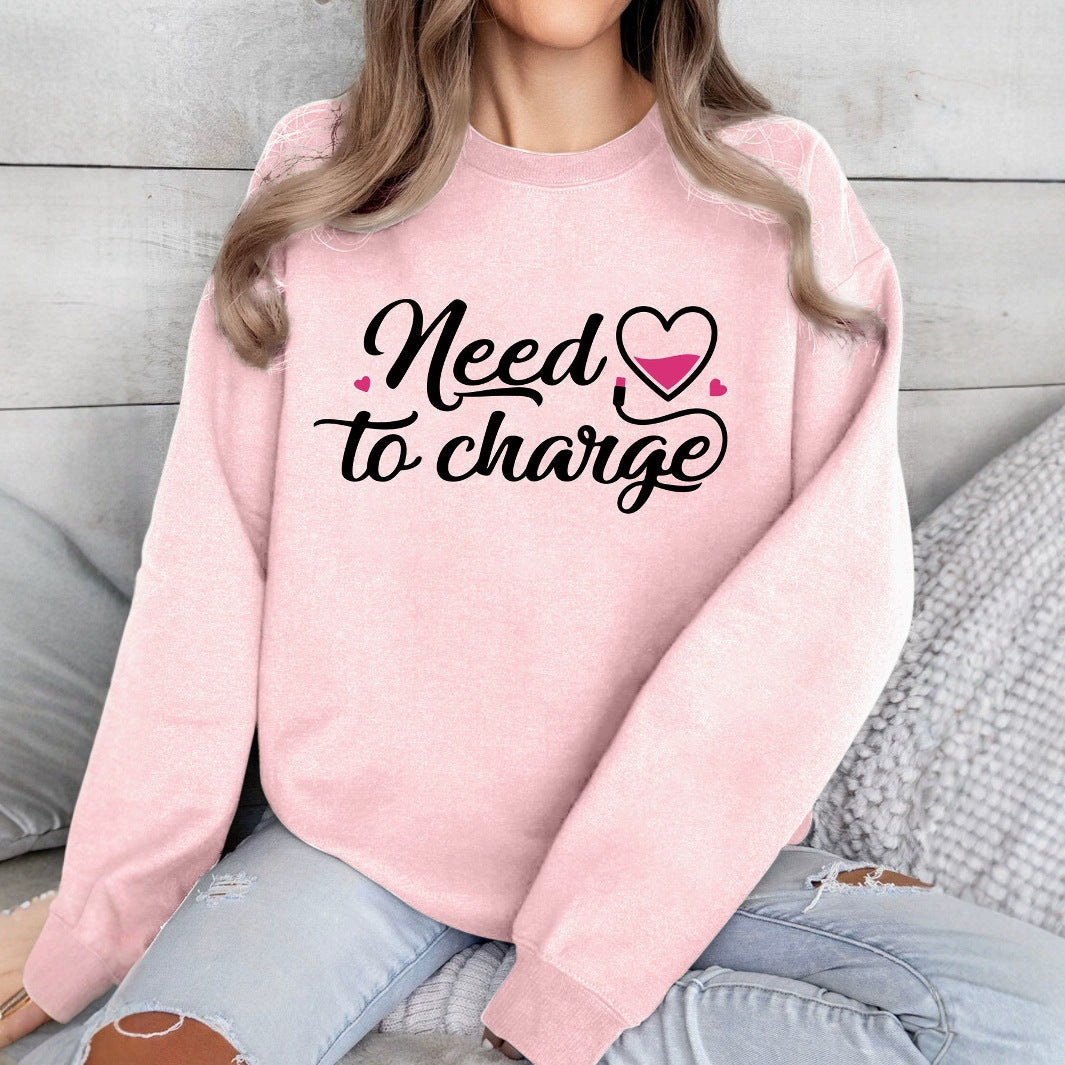 Dams sweatshirt med inspirerande hjärta citat och avslappnad passform Mirla-Eva Jonsson