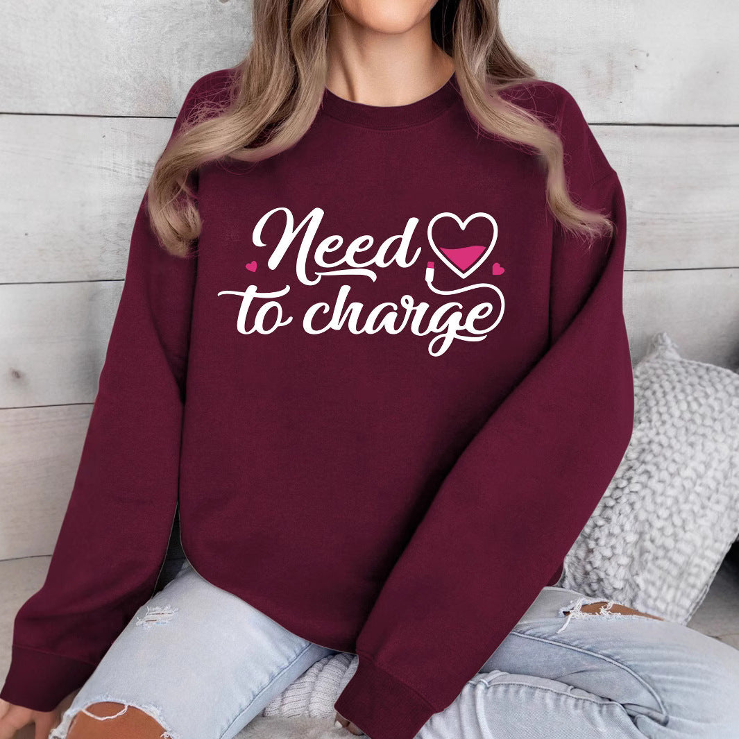 Dams sweatshirt med inspirerande hjärta citat och avslappnad passform Mirla-Eva Jonsson