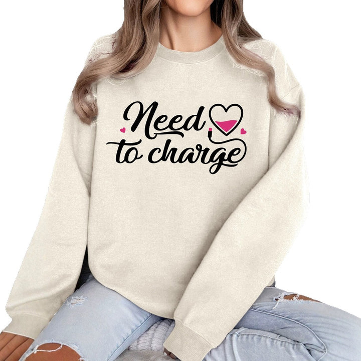 Dams sweatshirt med inspirerande hjärta citat och avslappnad passform Mirla-Eva Jonsson