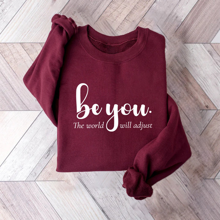 Dams sweatshirt med inspirerande motiv och motiverande budskap Mirla-Eva Jonsson