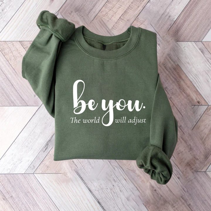 Dams sweatshirt med inspirerande motiv och motiverande budskap Mirla-Eva Jonsson