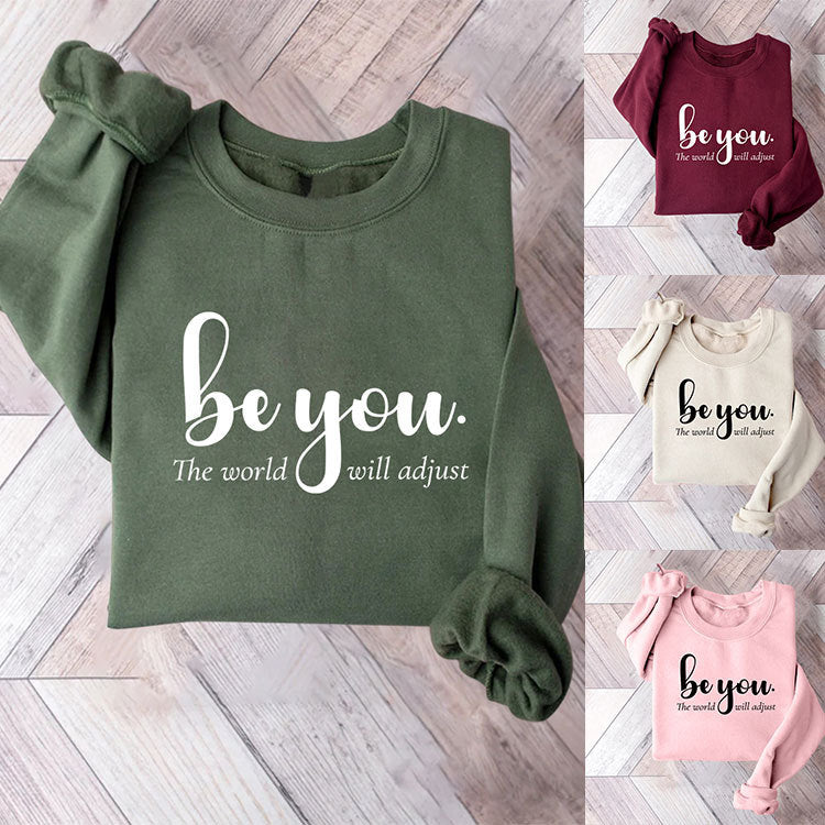 Dams sweatshirt med inspirerande motiv och motiverande budskap Mirla-Eva Jonsson