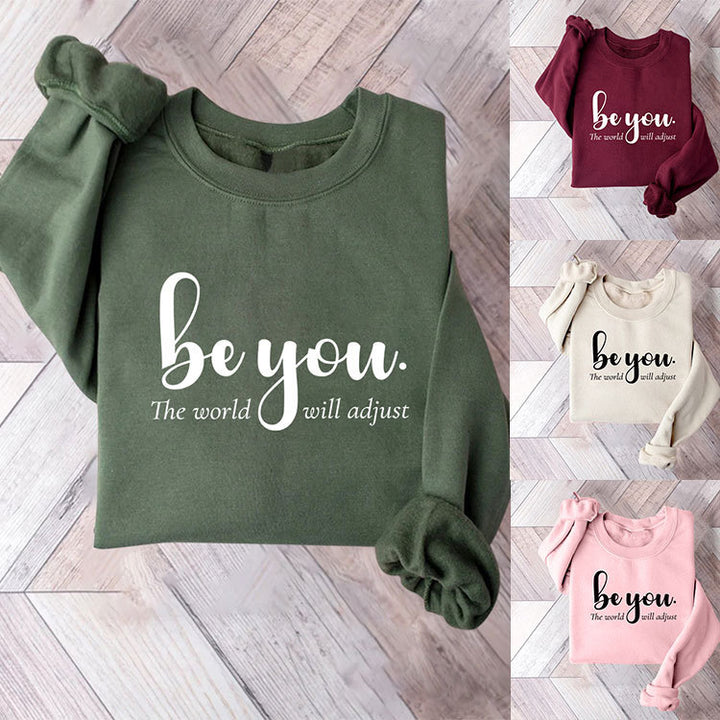 Dams sweatshirt med inspirerande motiv och motiverande budskap Mirla-Eva Jonsson