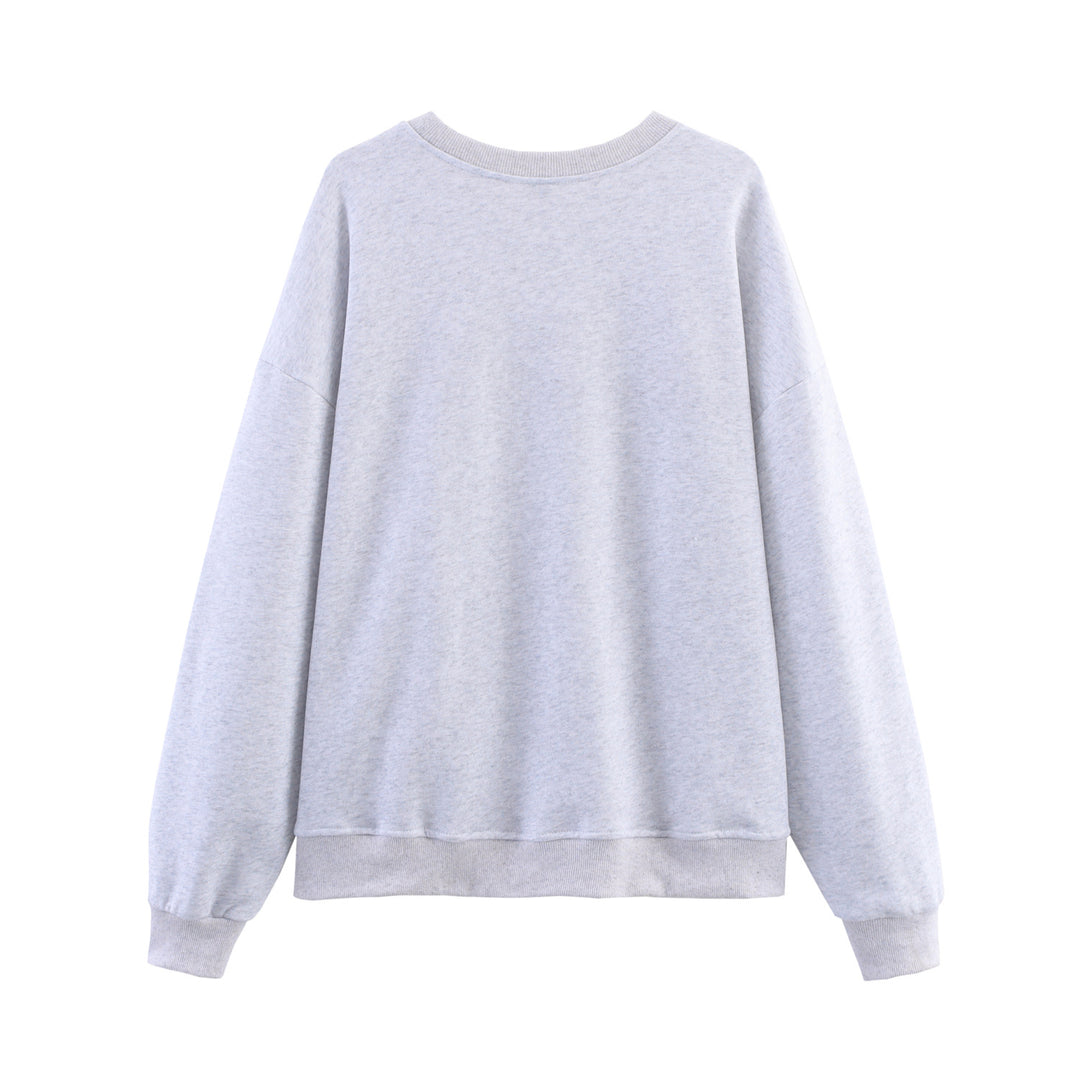 Dams sweatshirt med iögonfallande text Mirla-Eva Jonsson