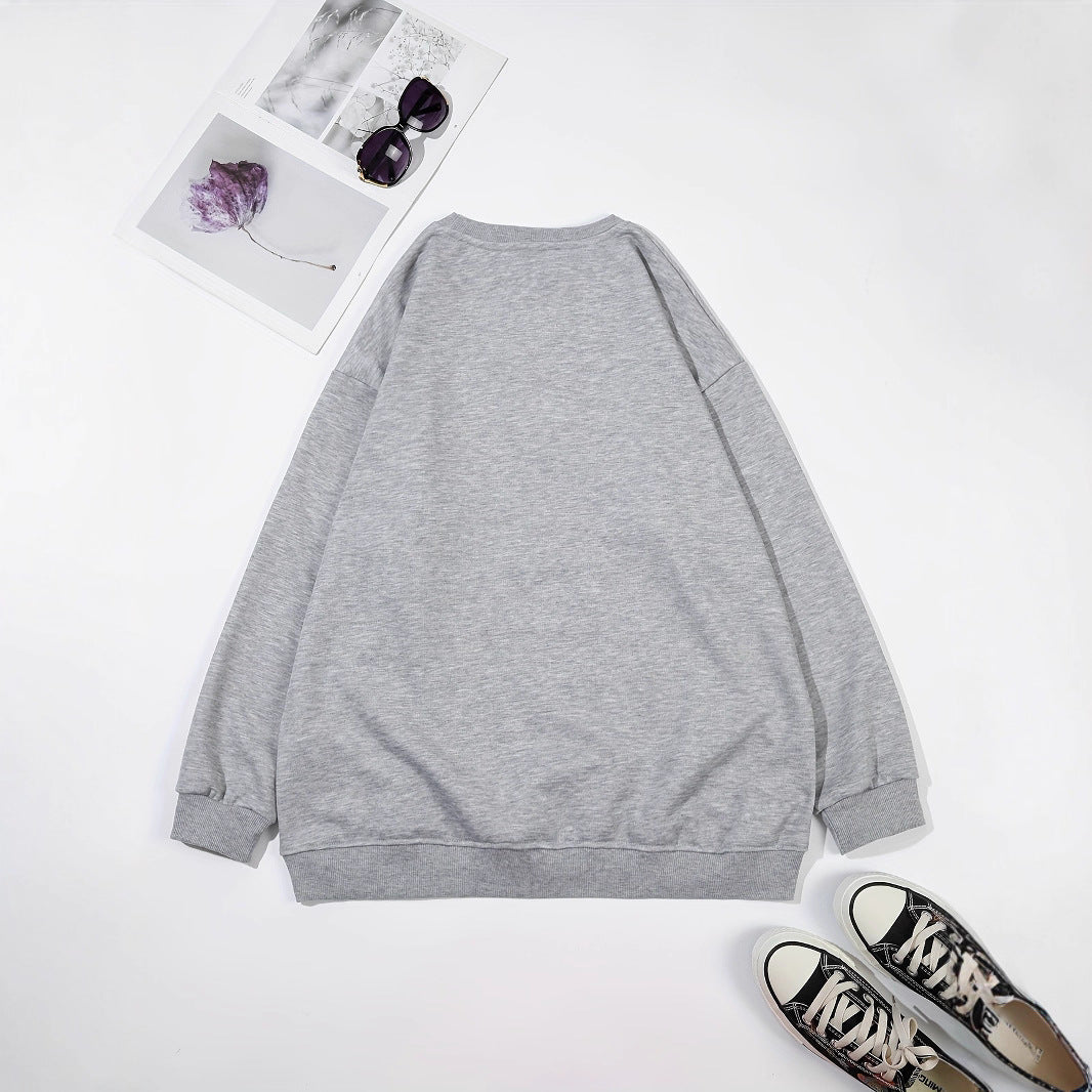 Dams sweatshirt med kreativ botanisk tryck Mirla-Eva Jonsson