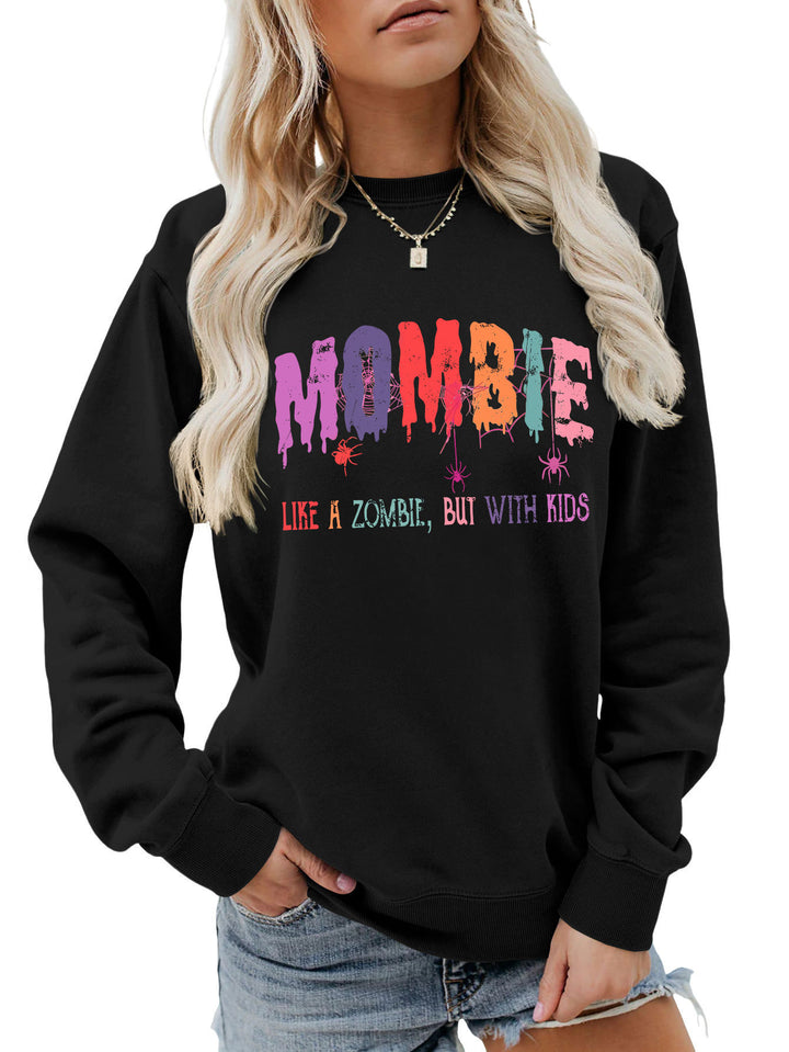 Dams sweatshirt med kreativt zombie-motiv Mirla-Eva Jonsson