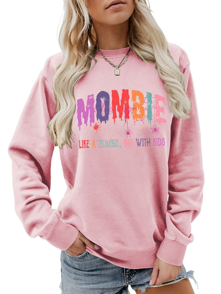 Dams sweatshirt med kreativt zombie-motiv Mirla-Eva Jonsson