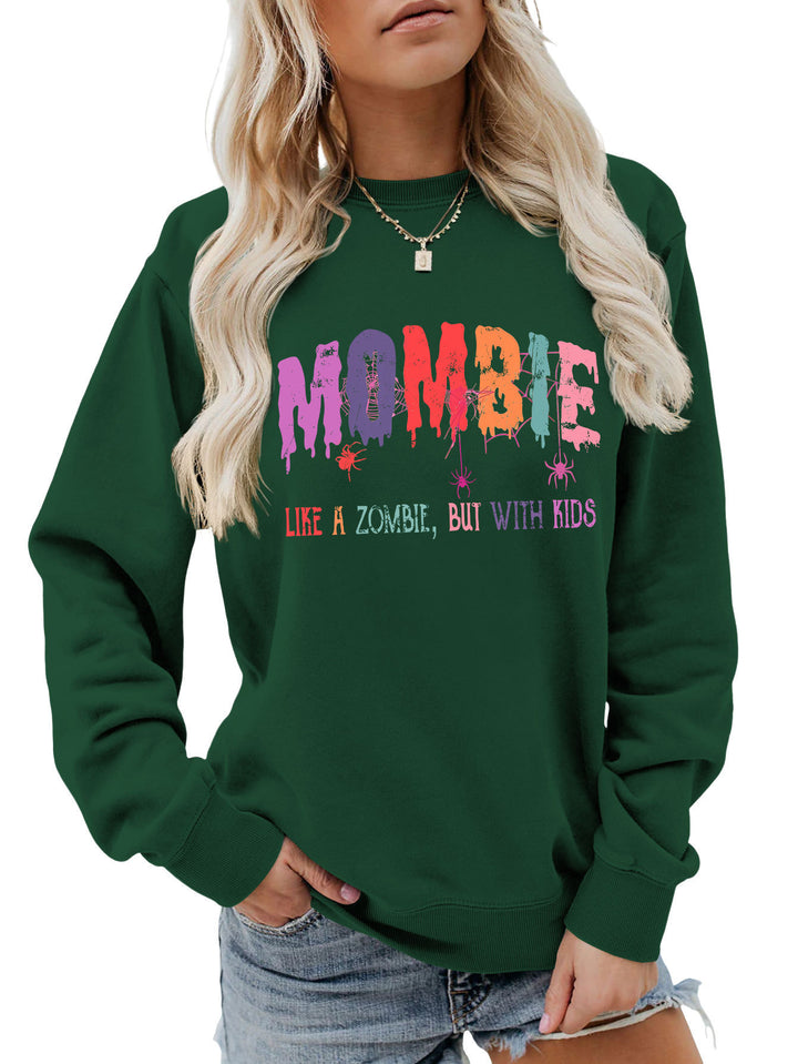 Dams sweatshirt med kreativt zombie-motiv Mirla-Eva Jonsson