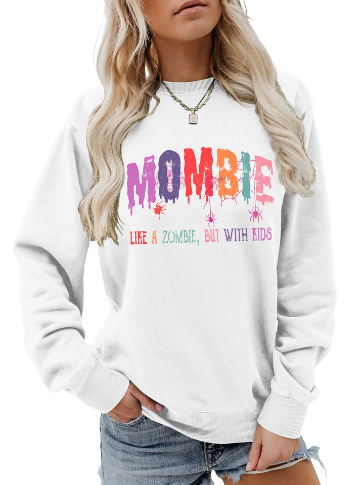 Dams sweatshirt med kreativt zombie-motiv Mirla-Eva Jonsson