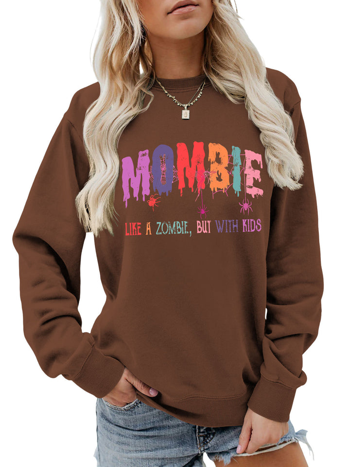 Dams sweatshirt med kreativt zombie-motiv Mirla-Eva Jonsson