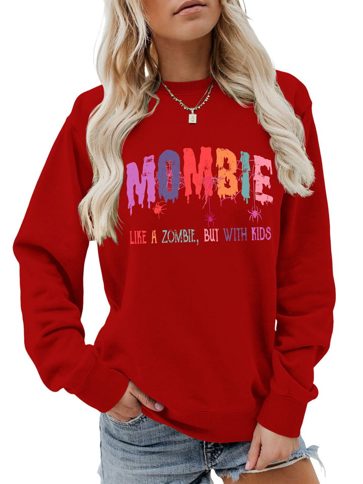 Dams sweatshirt med kreativt zombie-motiv Mirla-Eva Jonsson