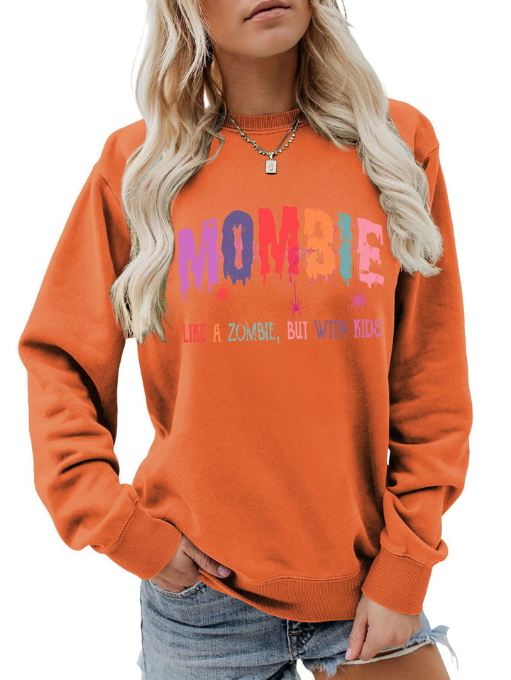 Dams sweatshirt med kreativt zombie-motiv Mirla-Eva Jonsson