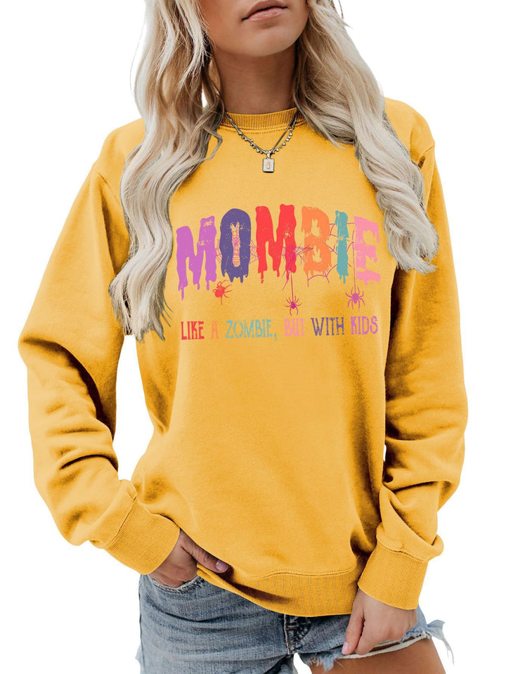 Dams sweatshirt med kreativt zombie-motiv Mirla-Eva Jonsson