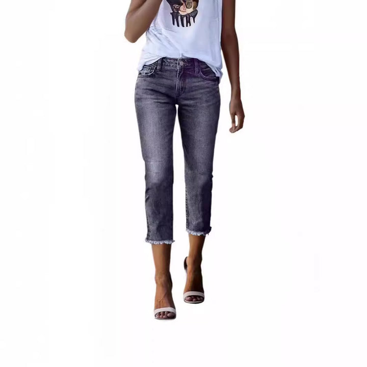 Dams tidlös jeans i modern skärning med cropped ben Mirla-Eva Jonsson