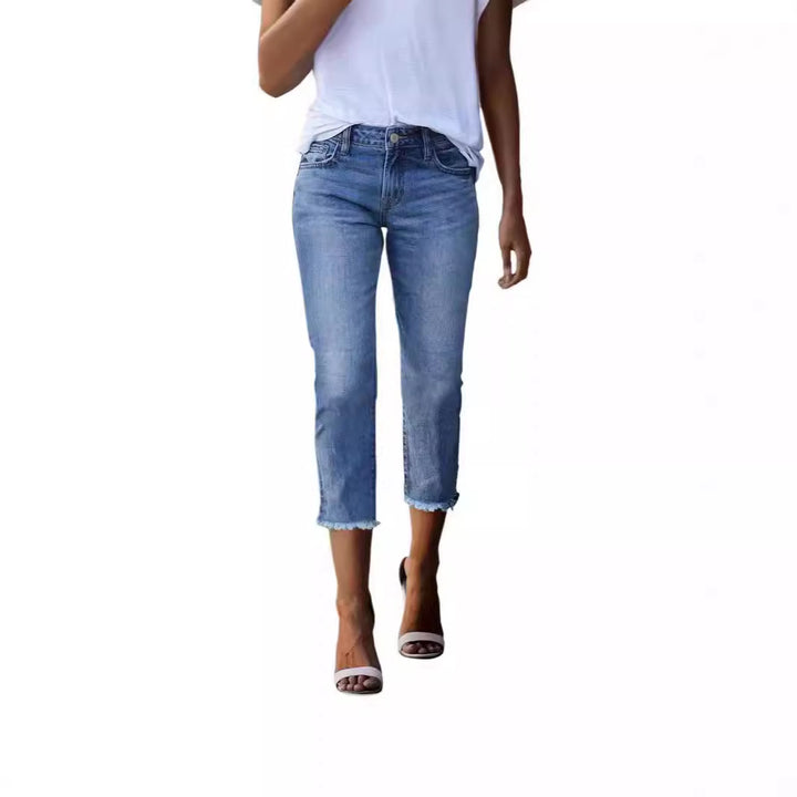 Dams tidlös jeans i modern skärning med cropped ben Mirla-Eva Jonsson