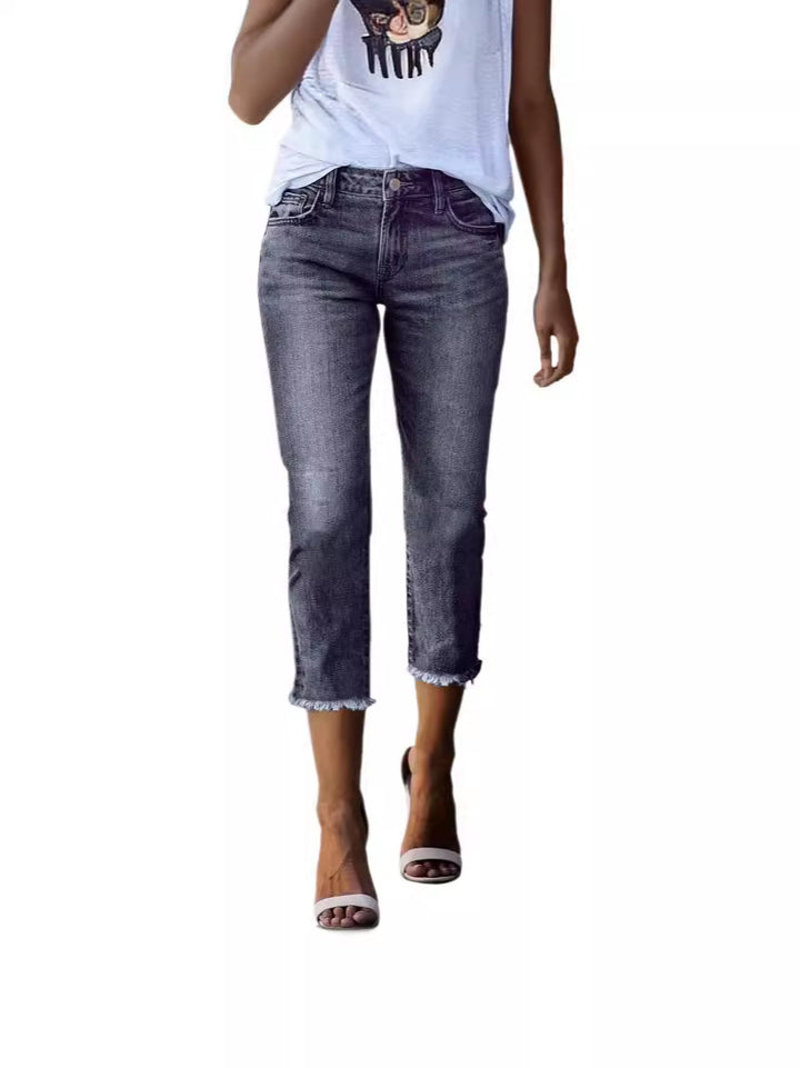 Dams tidlös jeans i modern skärning med cropped ben Mirla-Eva Jonsson