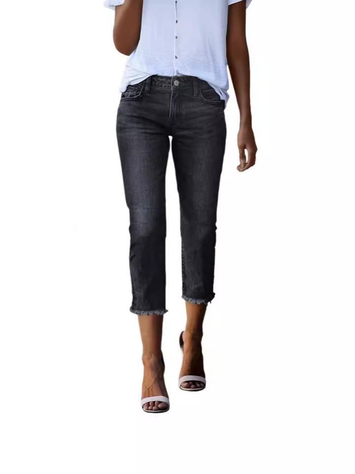Dams tidlös jeans i modern skärning med cropped ben Mirla-Eva Jonsson
