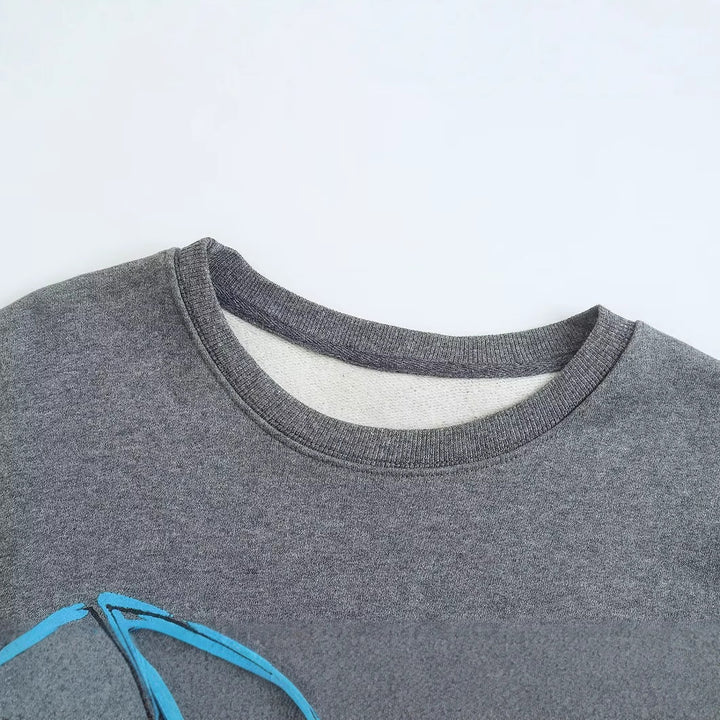 Dams trender Sweatshirt med grafiska designer Mirla-Eva Jonsson