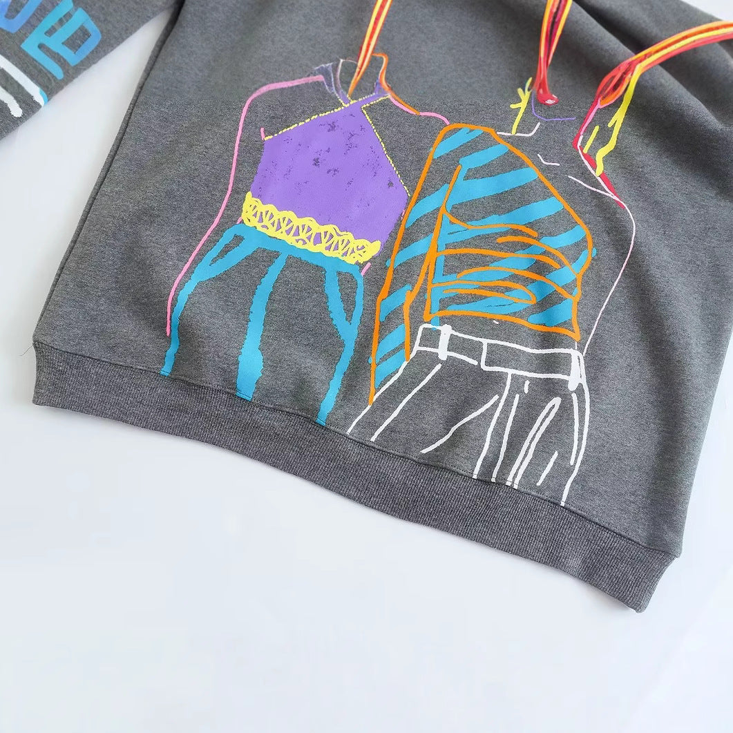 Dams trender Sweatshirt med grafiska designer Mirla-Eva Jonsson