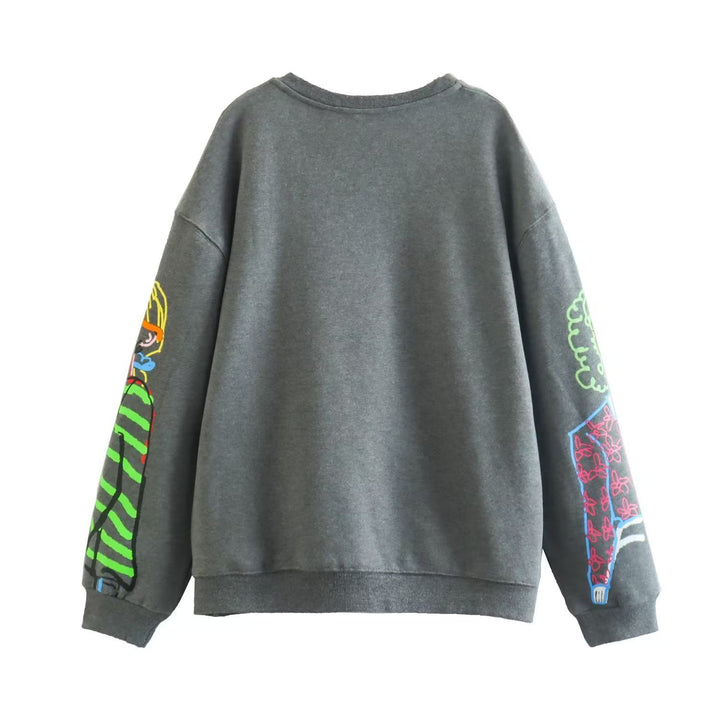 Dams trender Sweatshirt med grafiska designer Mirla-Eva Jonsson