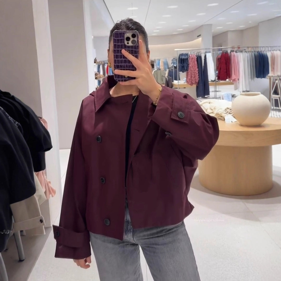 Dams trendy övergångsjacka med huva och praktiska fickor Mirla-Eva Jonsson