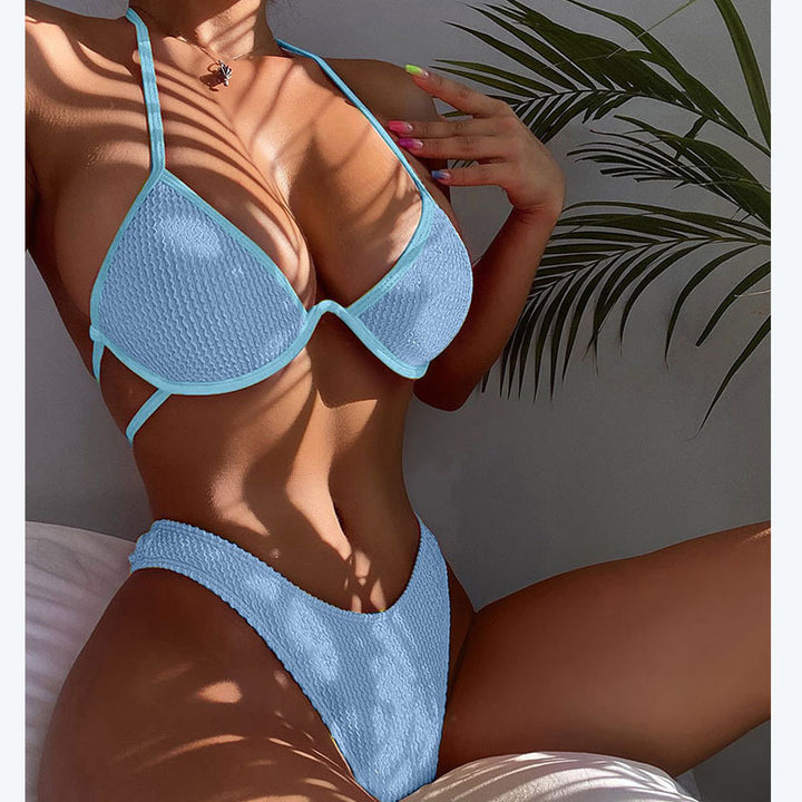 Dams triangel-bikini med strukturerad överdel och hög midja Mirla-Eva Jonsson