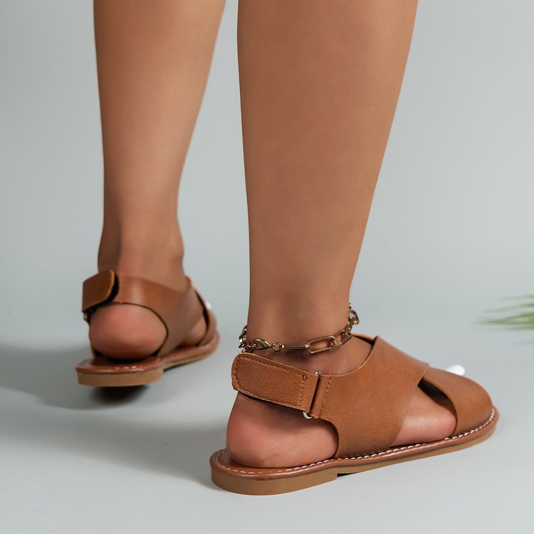 Damsandaler med elegant korskropp och halkfri sula Mirla-Eva Jonsson