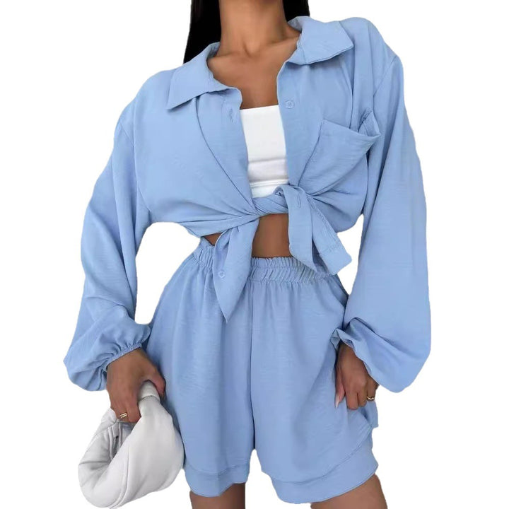 Damsavslappnat shorts-set med oversized skjorta Eva Jonsson-Eva Jonsson