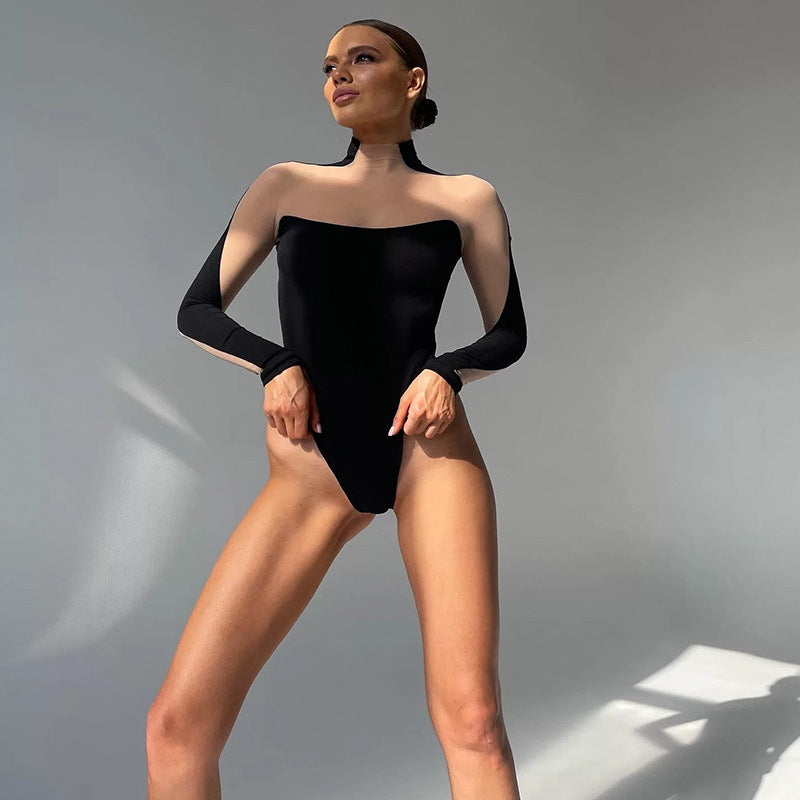 Damsbody med transparenta ärmar och elegant bustier-design Mirla-Eva Jonsson