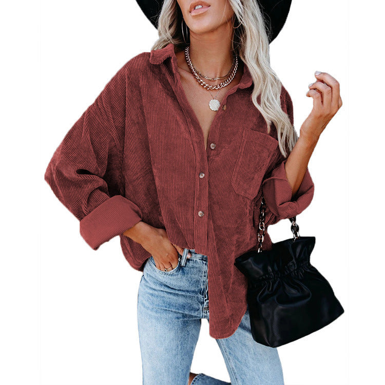 Damscasual cord skjorta blus Eva Jonsson-Eva Jonsson