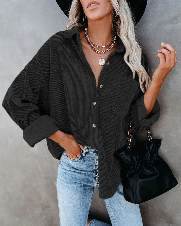 Damscasual cord skjorta blus Eva Jonsson-Eva Jonsson