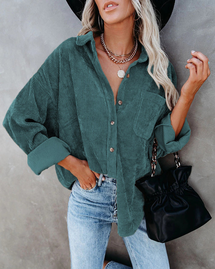 Damscasual cord skjorta blus Eva Jonsson-Eva Jonsson