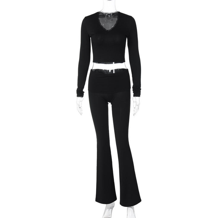 Damsen åtsittande topp och leggings set Mirla-Eva Jonsson