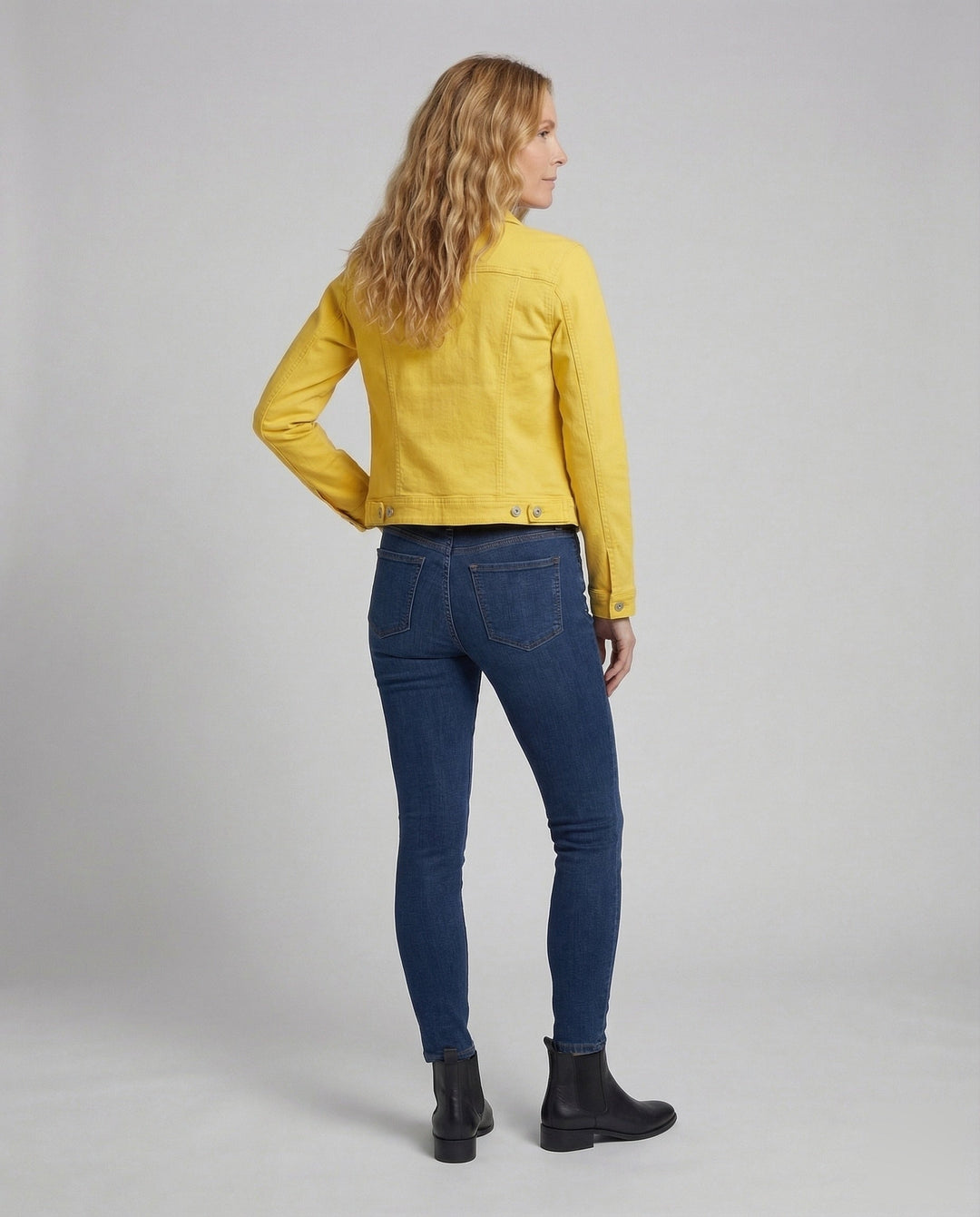 Damsjeansjacka Kort Figursydd-Eva Jonsson