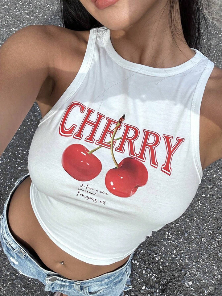 Damsk Crop Top med djärvt uttalande tryck Mirla-Eva Jonsson