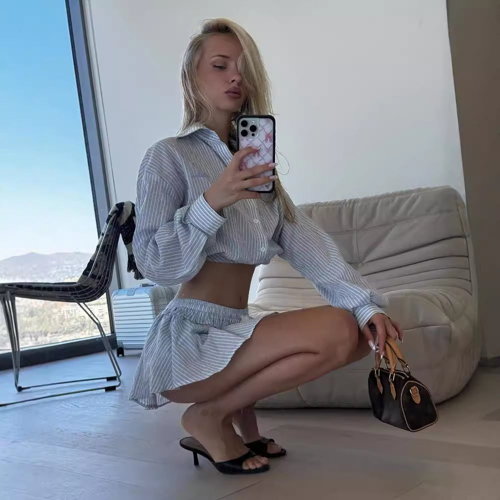 Damsk Crop-top och Kjol Set Mirla-Eva Jonsson