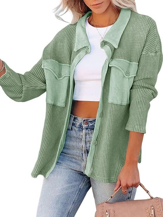 Damsk Oversized Skjortjacka med påsydda fickor och struktur Mirla-Eva Jonsson