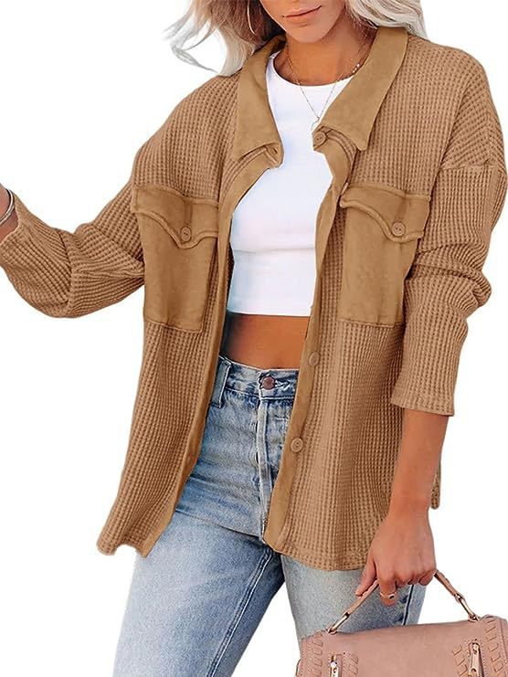 Damsk Oversized Skjortjacka med påsydda fickor och struktur Mirla-Eva Jonsson