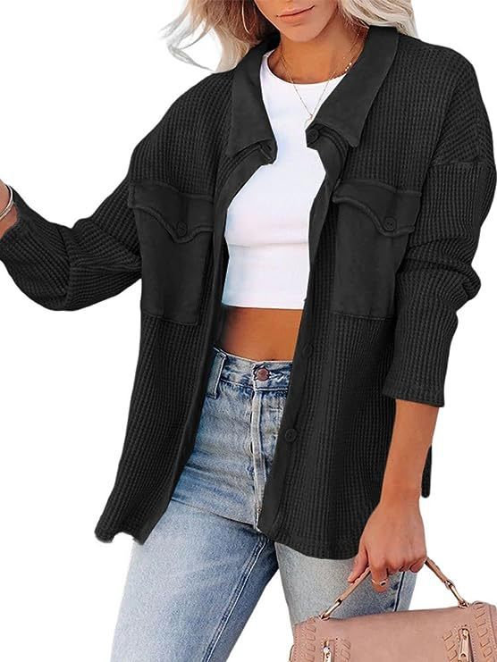 Damsk Oversized Skjortjacka med påsydda fickor och struktur Mirla-Eva Jonsson