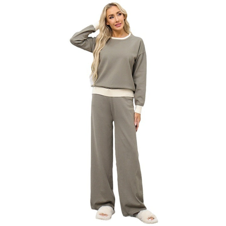 Damsk bekväm fritids-loungewear-set med löst snitt och dekorativ midja Mirla-Eva Jonsson